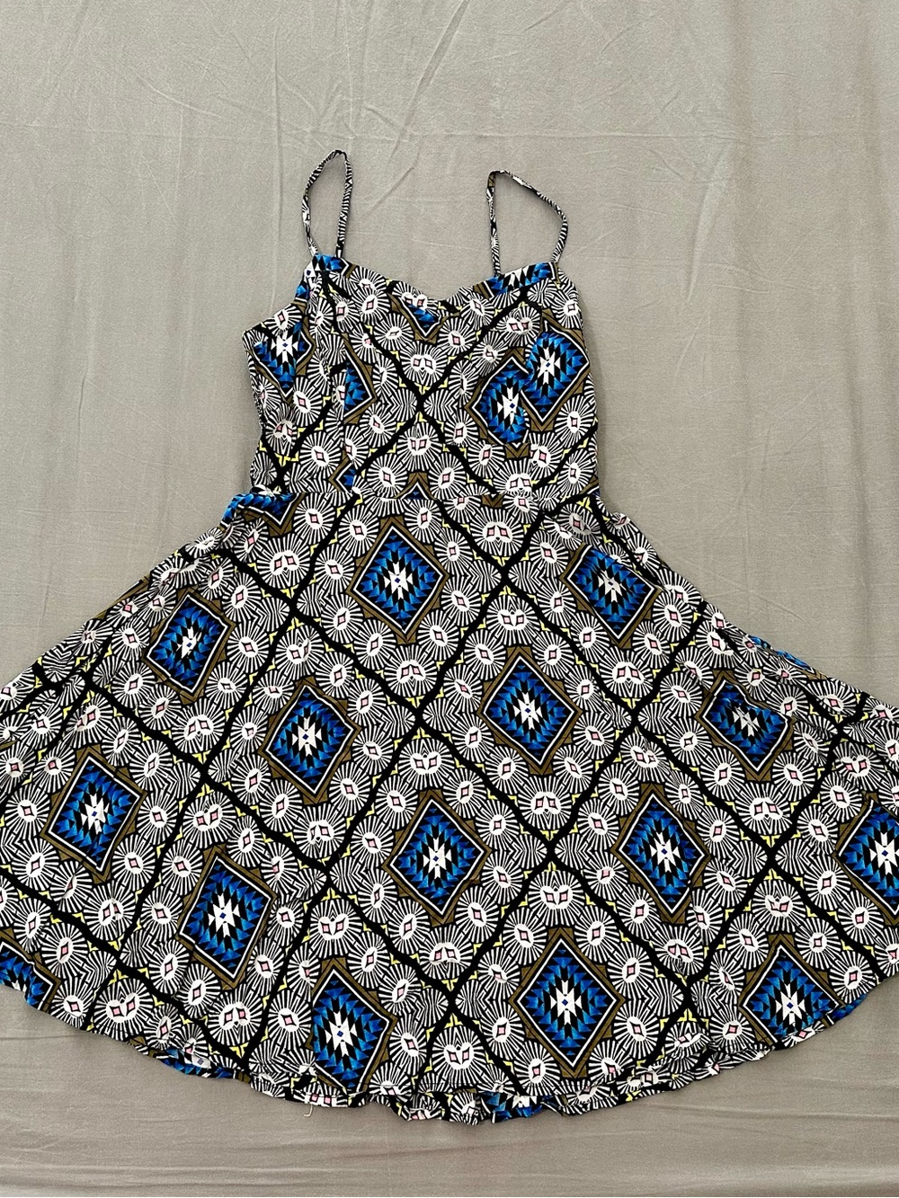 Old Navy Small Geometric Print Fit & Flare Sundress